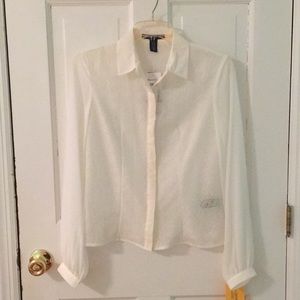 Kenneth Cole White Lace Blouse
